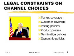 Legal issues - Lars Perner