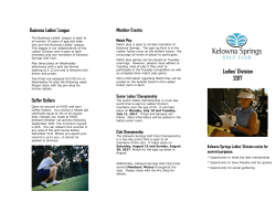 2017 Ladies Division Activities