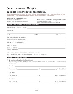 inherited ira distribution request form