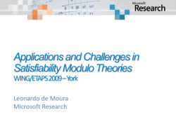 Applications and Challenges in Satisfiability