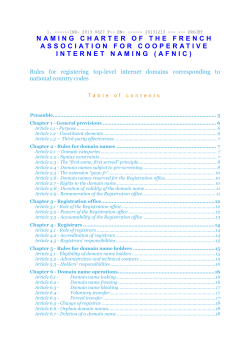Chapter 2 - Rules for domain names