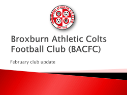 February update - Broxburn United Sports Club