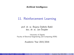 11. Reinforcement Learning