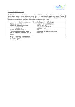 Blank Fire Risk Assessment Form