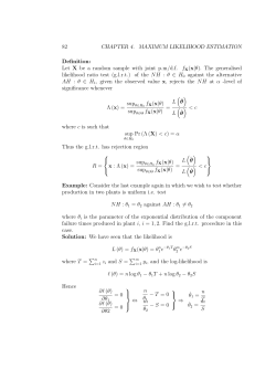 Let X be a random sample with joint pm/df f X(x|&theta;).