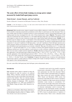 The acute effect of lower-body training on average power output