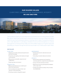 our shared values client-first, conservatism