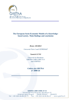 The European Socio-Economic Models of a Knowledge