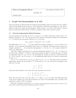 Lecture 17 1 Graph Non
