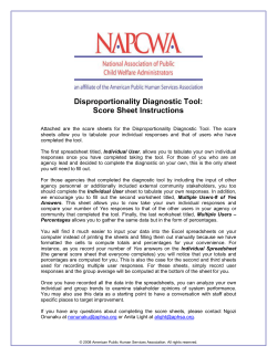 Score Sheet Instructions - American Public Human Services