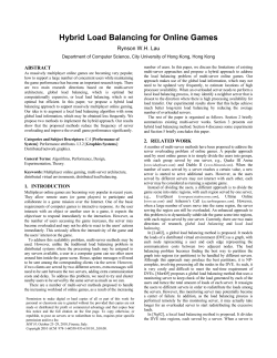 Hybrid Load Balancing for Online Games