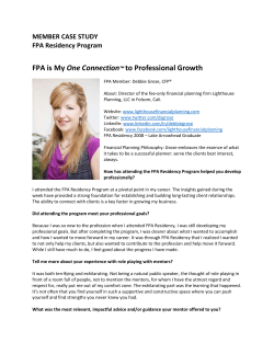 FPA Residency Program