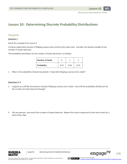 Lesson 10: Determining Discrete Probability Distributions