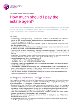 How much should I pay the estate agent?