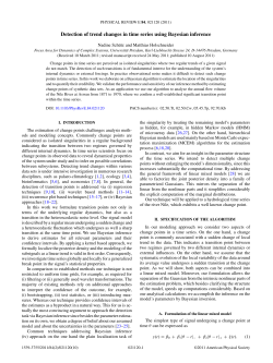 Detection of trend changes in time series using Bayesian inference