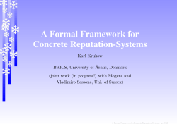 A Formal Framework for Concrete Reputation-Systems