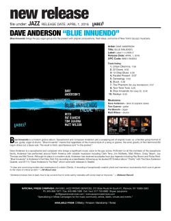 Blue Innuendo - Dave Anderson Jazz