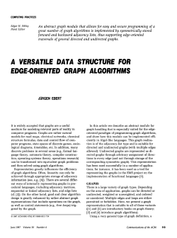 A VERSATILE DATA STRUCTURE FOR EDGE