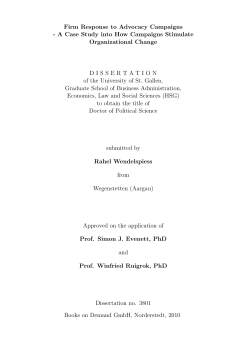 Firm Response to Advocacy Campaigns