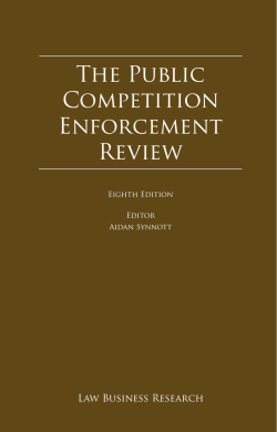 The Public Competition Enforcement Review