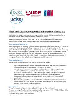 MULTI-DISCIPLINARY ACTION LEARNING SETS for DEPUTY HR