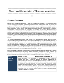 Theory and Computation of Molecular Magnetism
