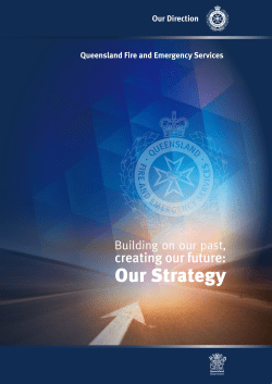 QFES Our Strategy - Queensland Fire and Emergency Services