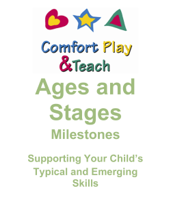 Milestones - Infant Mental Health Promotion