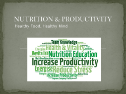 Nutrition and Productivity Presentation