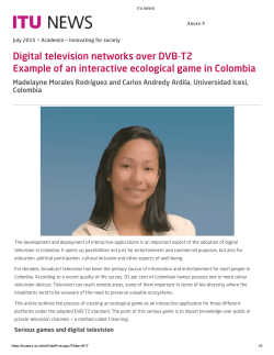 Digital television networks over DVB-T2 Example of an