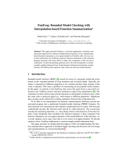 FunFrog: Bounded Model Checking with Interpolation