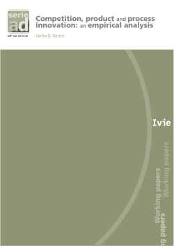 Competition, product and process innovation: an empirical analysis