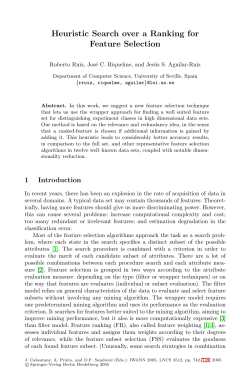 Heuristic Search over a Ranking for Feature Selection
