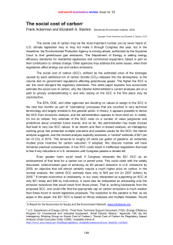 The social cost of carbon