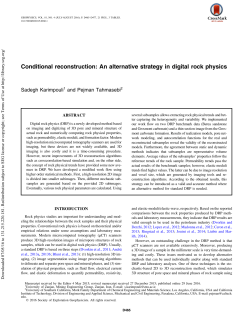 Conditional reconstruction: An alternative strategy