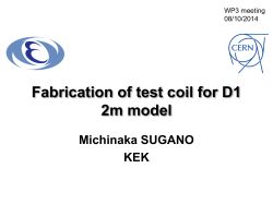 Fabrication of D1 test coil - lhc-div-mms