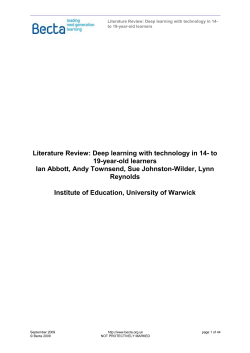 Literature Review: Deep learning with technology in 14