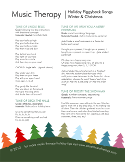 Music Therapy Holiday Piggyback