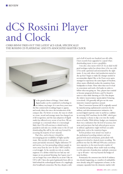 dCS Rossini Player and Clock