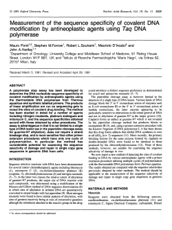 Measurement of the sequence specificity of