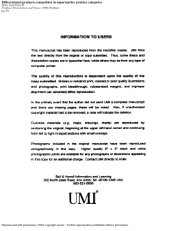 Differentiated products competition in supermarket product categories