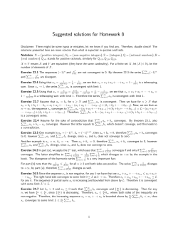 Suggested solutions for Homework 8