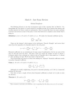 Math 8 - Just Some Review