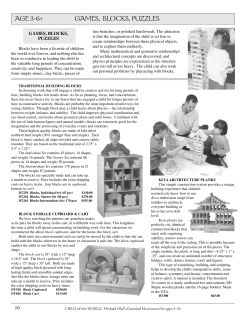 AGE 3-6+ GAMES, bLOCkS, PUZZLES