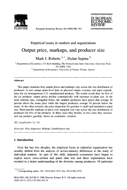 Output price, markups, and producer size