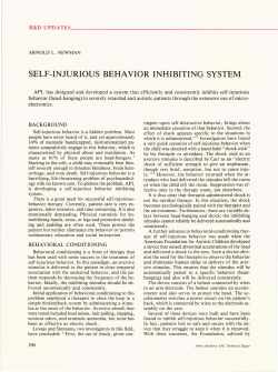 self-injurious behavior inhibiting system