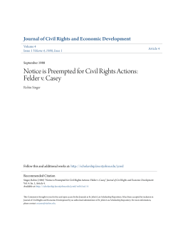 Notice is Preempted for Civil Rights Actions