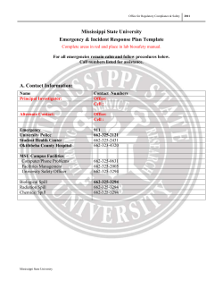 Emergency and Incident Plan Template