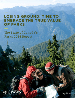 Losing Ground: Time to Embrace the True Value of Parks