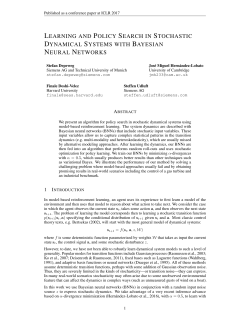 learning and policy search in stochastic dynamical systems with